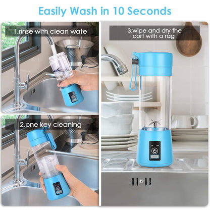 Portable Blender With USB Rechargeable Mini Kitchen Fruit Juice Mixer Home Simple Portable Electric Mini Juicer